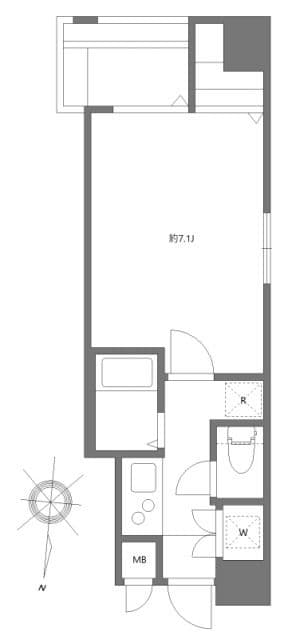 1Kの間取り図
