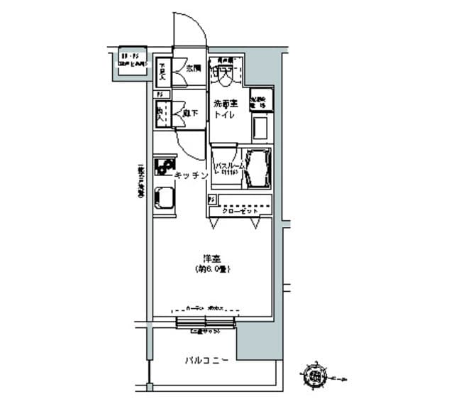 1Kの間取り図