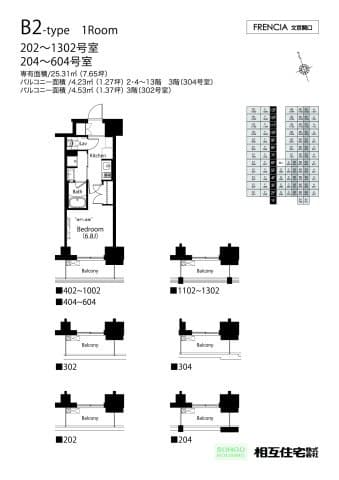 1Kの間取り図