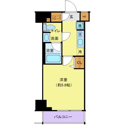 1Kの間取り図