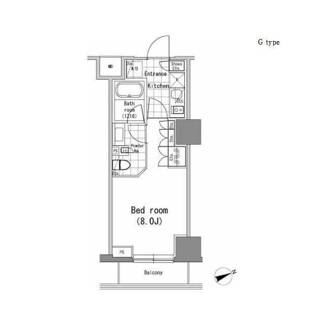 1Kの間取り図