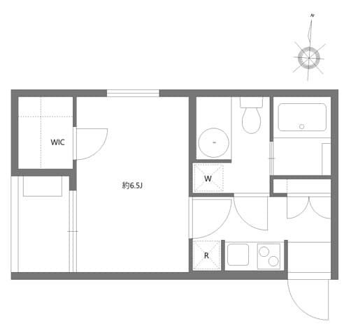 1Kの間取り図