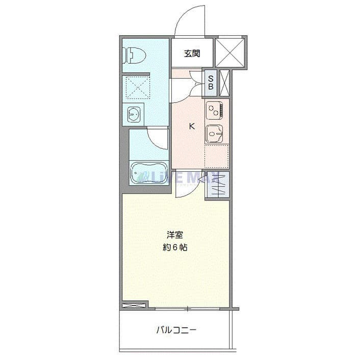 1Kの間取り図
