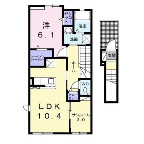 1LDKの間取り図