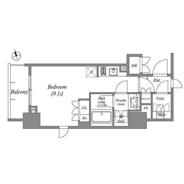 1Rの間取り図