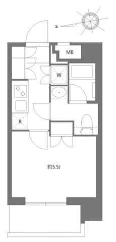 1Kの間取り図