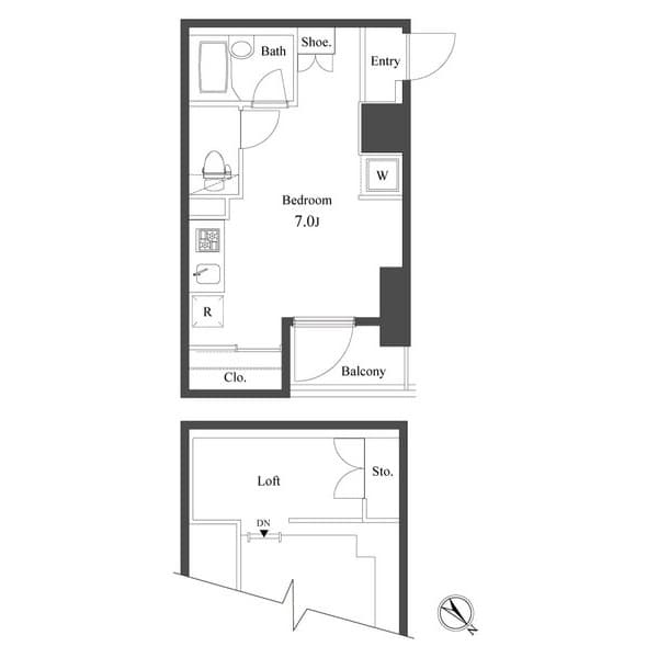 1Rの間取り図
