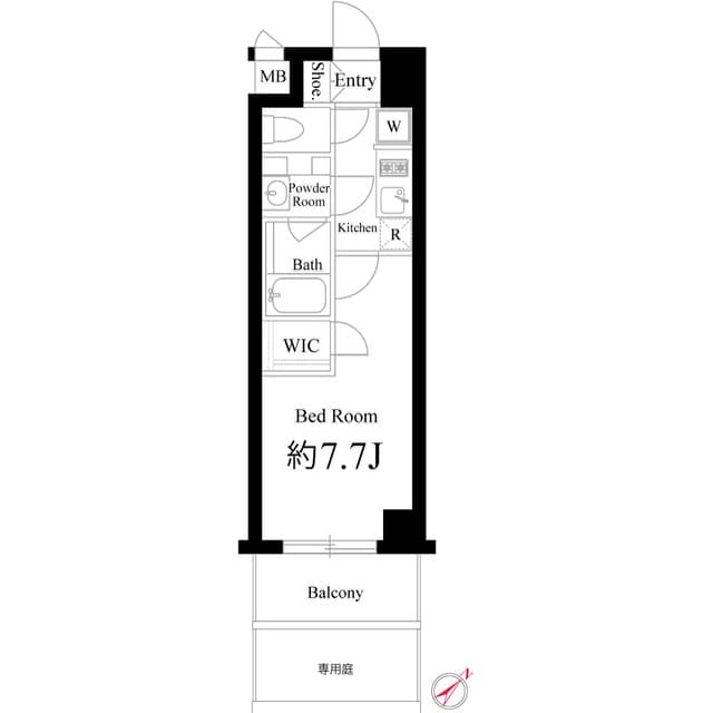 1Kの間取り図