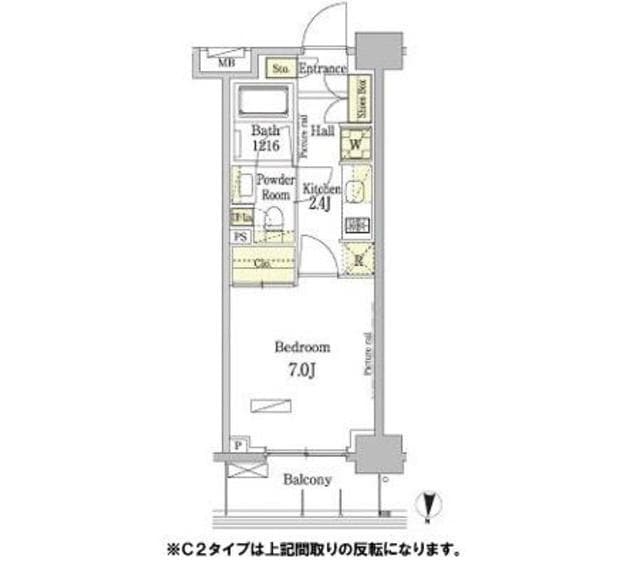 1Kの間取り図