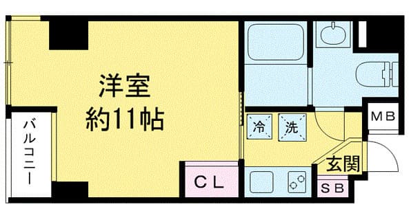 1Kの間取り図