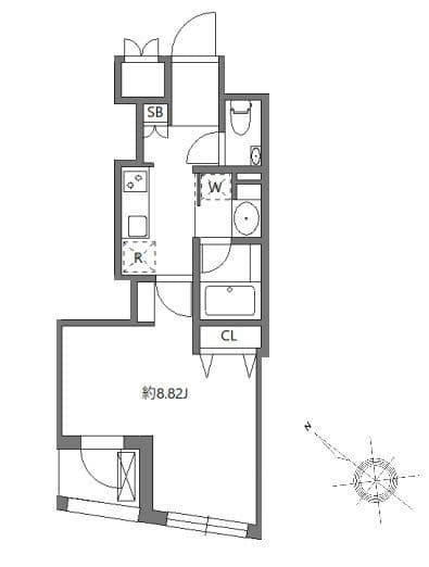 1Kの間取り図