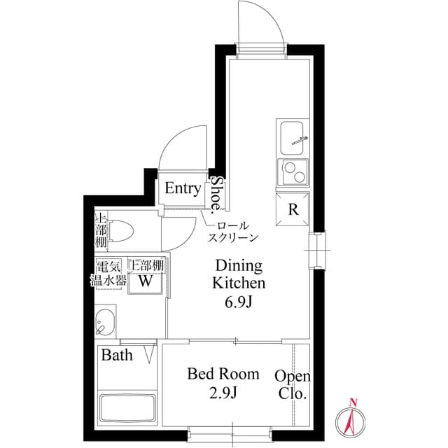 1DKの間取り図