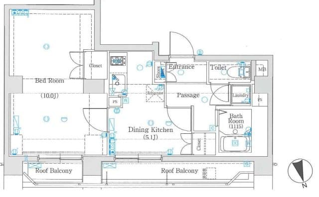 1DKの間取り図