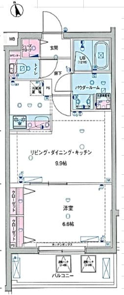 1LDKの間取り図