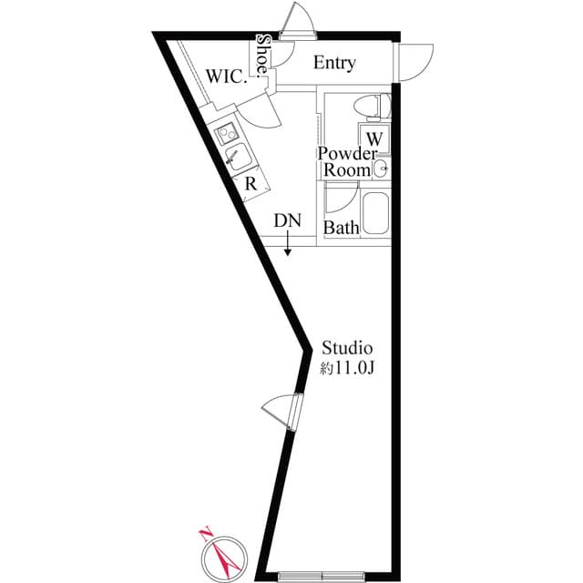 1Rの間取り図