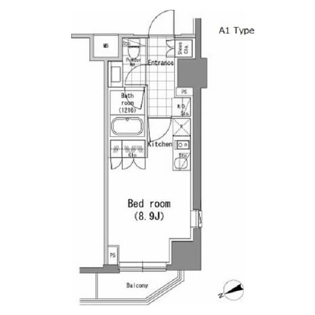 1Rの間取り図