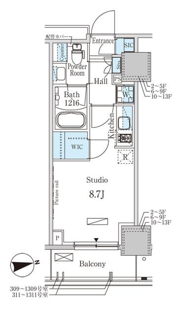 1Rの間取り図