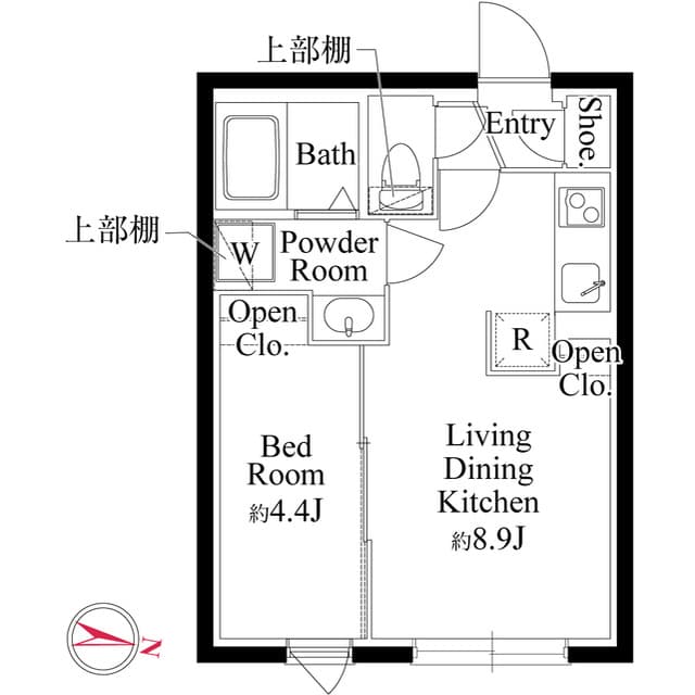 1LDKの間取り図