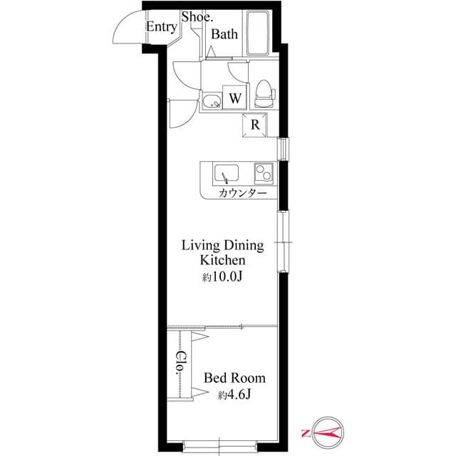 1LDKの間取り図