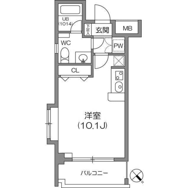 1Rの間取り図