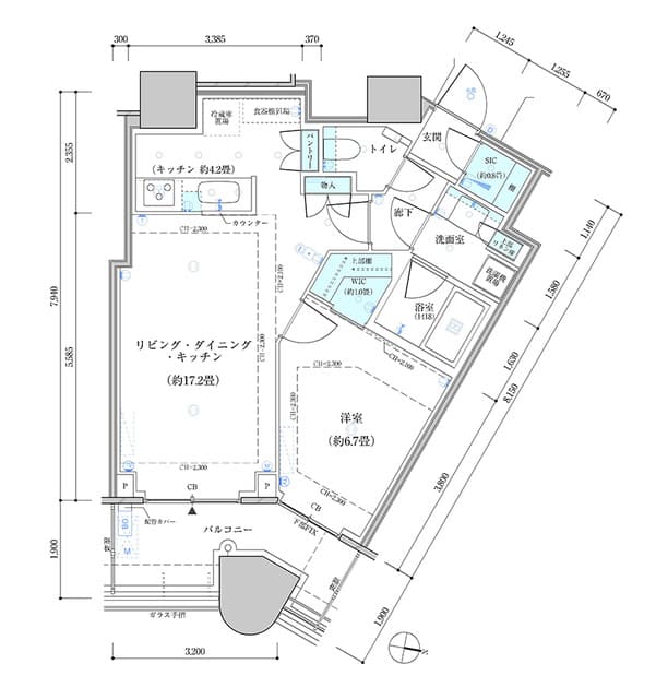 1LDKの間取り図