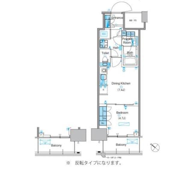 1DKの間取り図