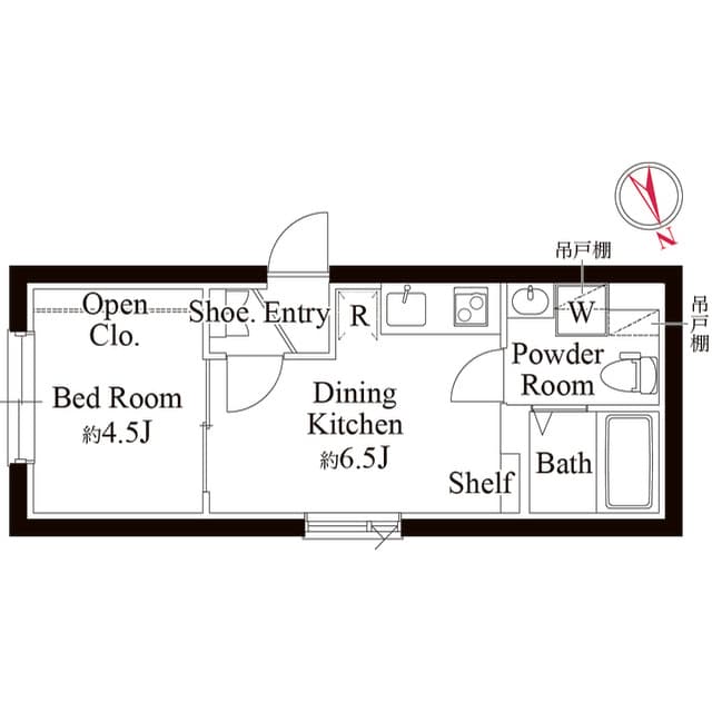 1DKの間取り図