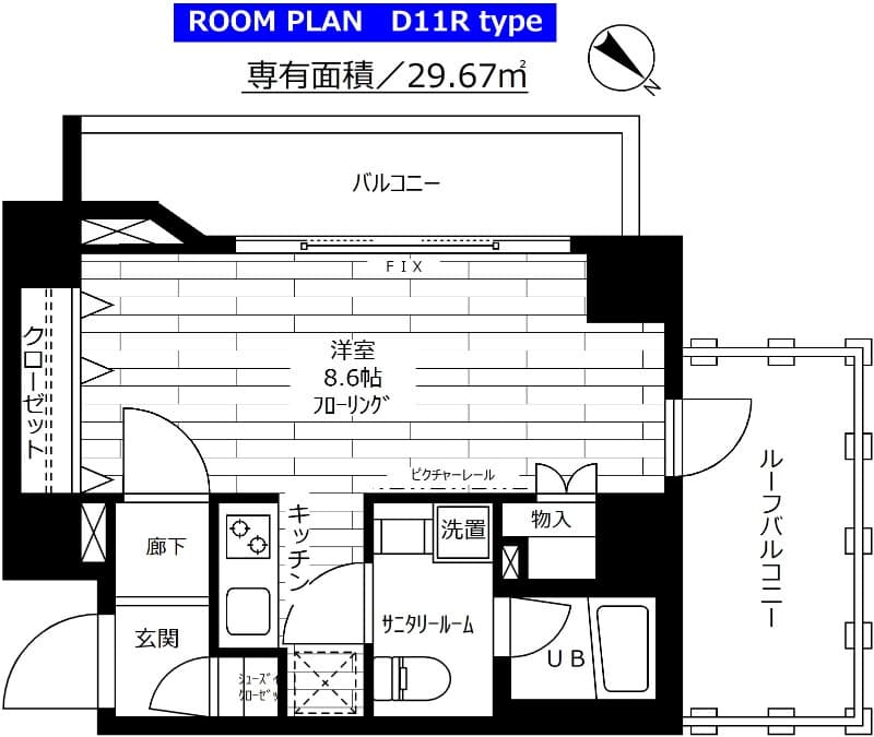 1Rの間取り図