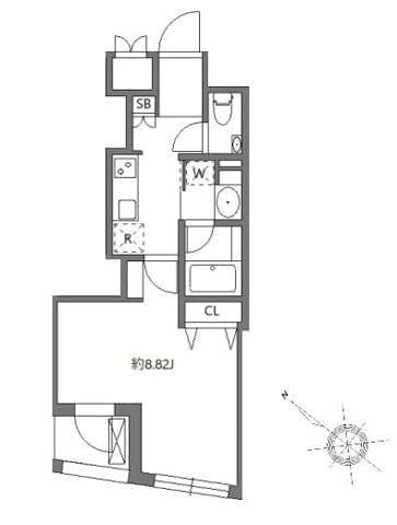 1Kの間取り図