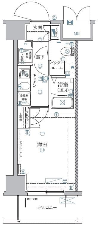1Kの間取り図