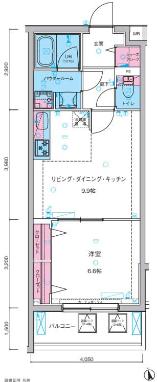 1LDKの間取り図