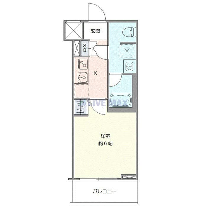 1Kの間取り図