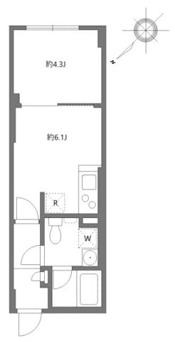 1DKの間取り図