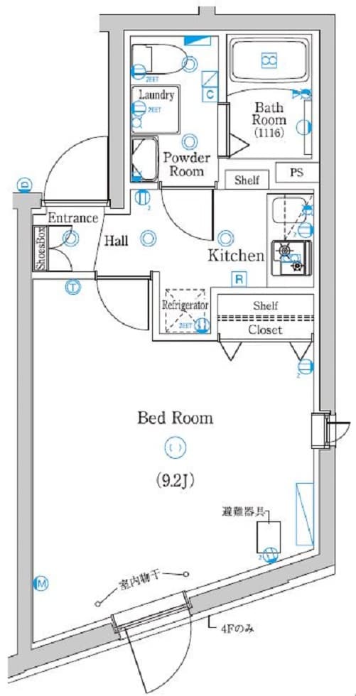 1Kの間取り図