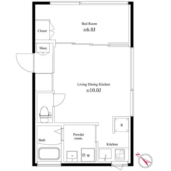 1LDKの間取り図