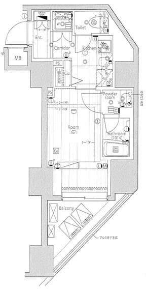1Kの間取り図