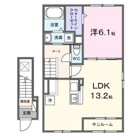 1LDKの間取り図