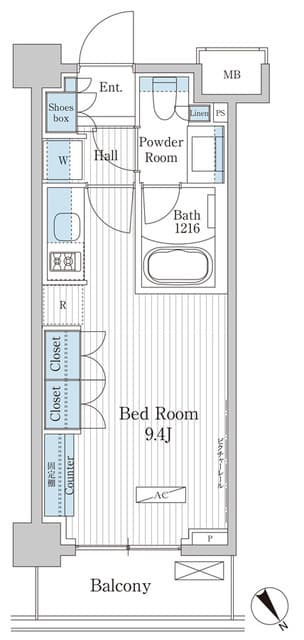 1Rの間取り図