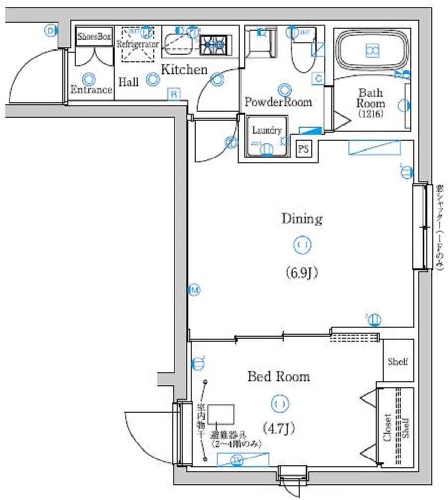 2Kの間取り図