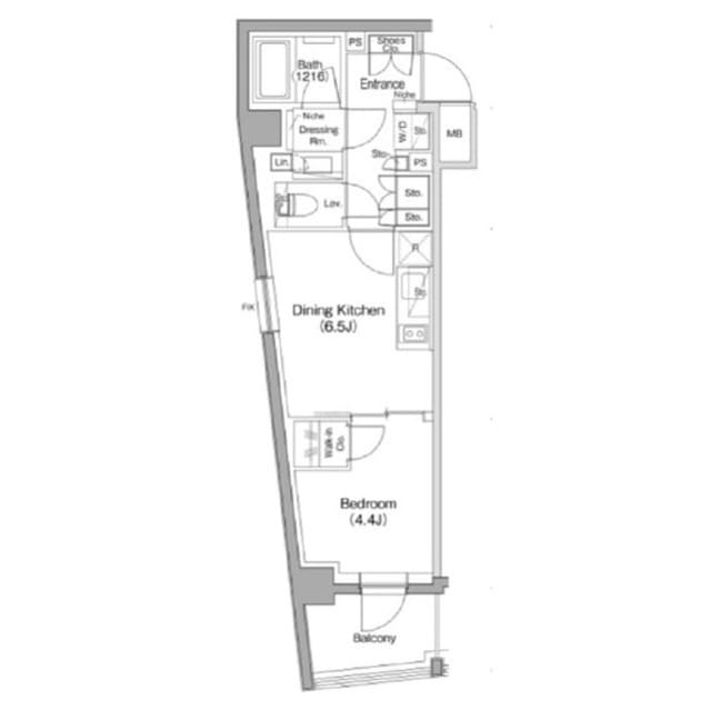 1DKの間取り図