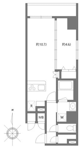 1LDKの間取り図