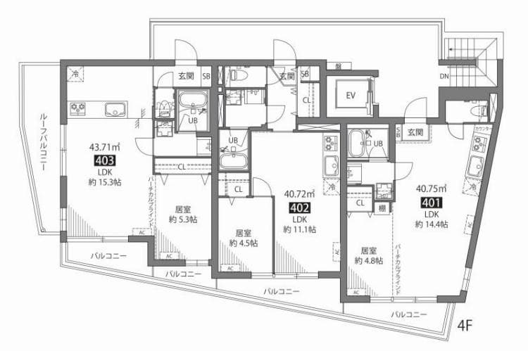 1LDKの間取り図