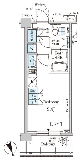 1Rの間取り図