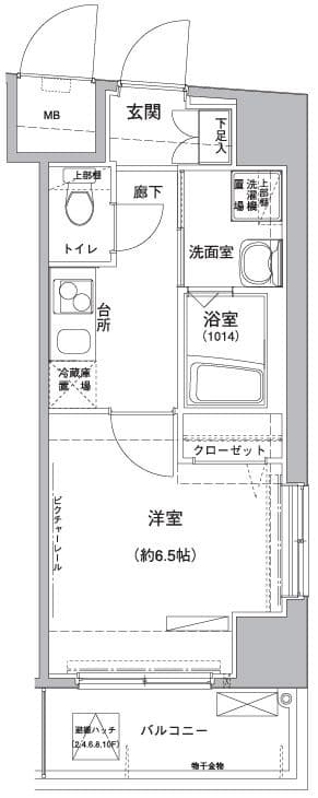 1Kの間取り図