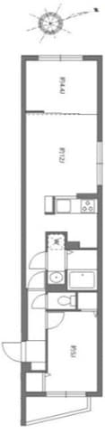 2LDKの間取り図