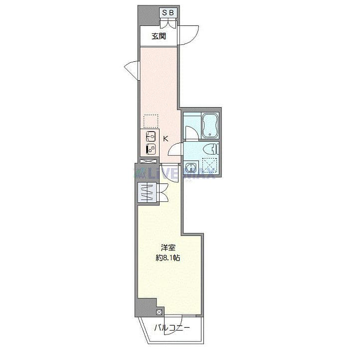 1Kの間取り図