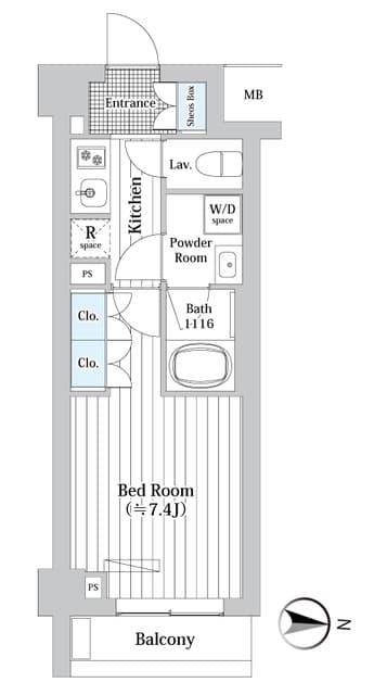 1Kの間取り図