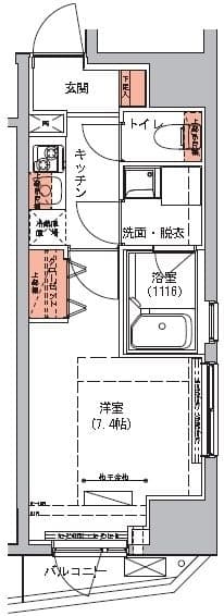 1Kの間取り図