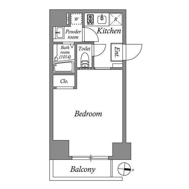 1Kの間取り図