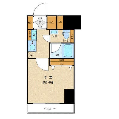 1Kの間取り図